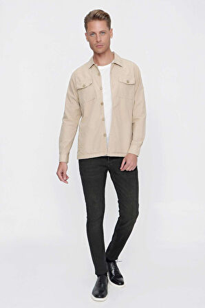 C 618 Slim Fit Bej Spor Ceket