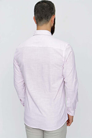 G 1513 Slim Fit Pembeyaz Spor Gömlek