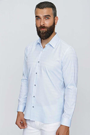 GK 651 Mavi Klasik Gömlek