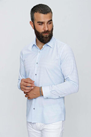 GK 651 Mavi Klasik Gömlek