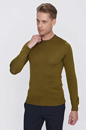 TR 840 Slim Fit Haki Klasik Triko