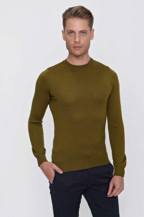 TR 840 Slim Fit Haki Klasik Triko