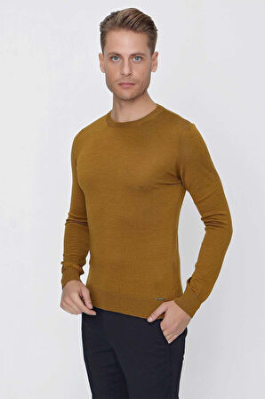 TR 840 Slim Fit Tütün Klasik Triko