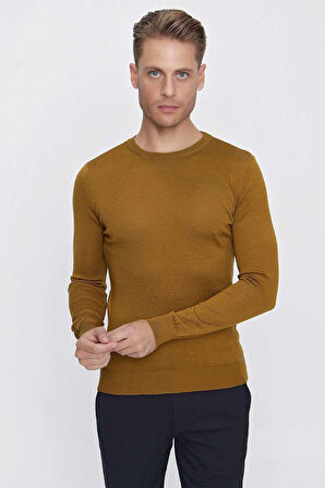 TR 840 Slim Fit Tütün Klasik Triko