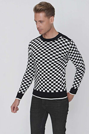 TR 843 Slim Fit Siyah Klasik Triko