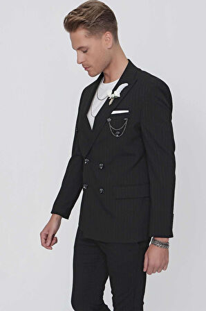 C 622 Slim Fit Siyah Spor Ceket