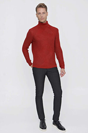 TR 850 Slim Fit Bordo Klasik Triko