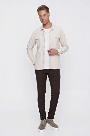 C 618 Slim Fit Taş Spor Ceket