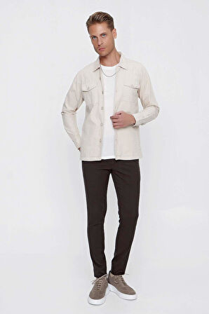 C 618 Slim Fit Taş Spor Ceket