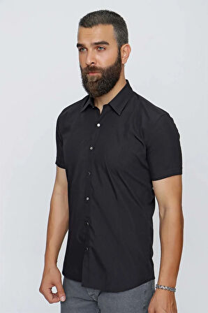 GK 659 Siyah Klasik Gömlek