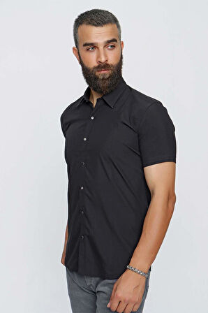 GK 659 Siyah Klasik Gömlek