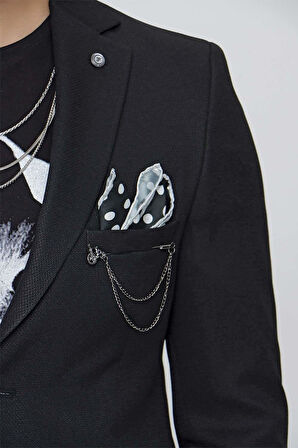 C 620 Slim Fit Siyah Spor Ceket