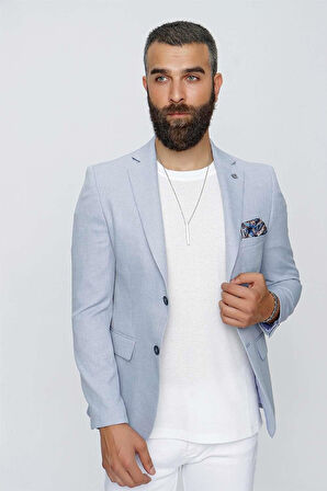 C 620 Slim Fit Mavi Spor Ceket
