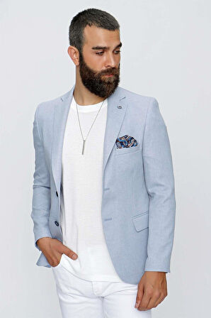 C 620 Slim Fit Mavi Spor Ceket