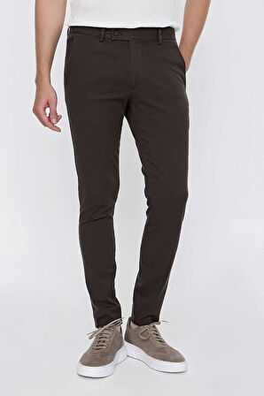 P 1100 Slim Fit Kahve Spor Pantolon