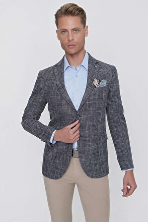 C 628 Slim Fit Lacivert Spor Ceket