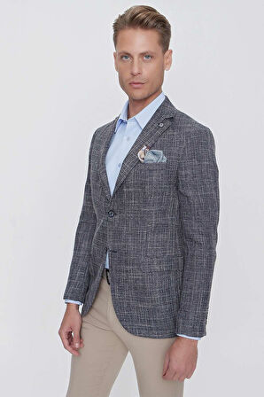 C 628 Slim Fit Lacivert Spor Ceket