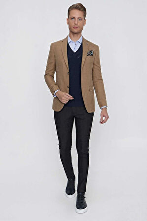 C 628 Slim Fit Safran Spor Ceket