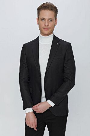 C 629 Slim Fit Siyah Spor Ceket