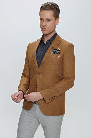 C 629 Slim Fit Safran Spor Ceket