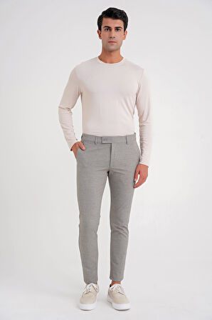 P 1086 Slim Fit Bej Spor Pantolon