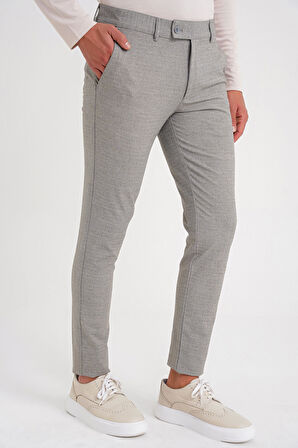 P 1086 Slim Fit Bej Spor Pantolon