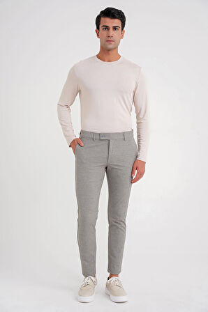 P 1086 Slim Fit Bej Spor Pantolon