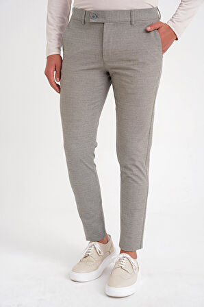 P 1086 Slim Fit Bej Spor Pantolon