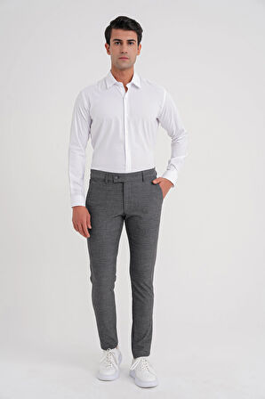 P 1086 Slim Fit Füme Spor Pantolon