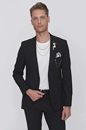 C 632 Slim Fit Siyah Spor Ceket