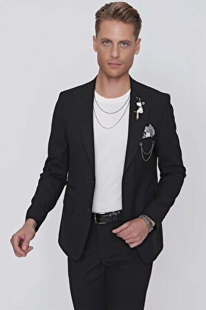 C 632 Slim Fit Siyah Spor Ceket