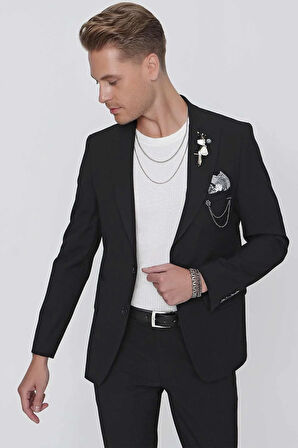 C 632 Slim Fit Siyah Spor Ceket