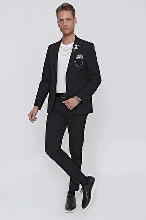 C 632 Slim Fit Siyah Spor Ceket