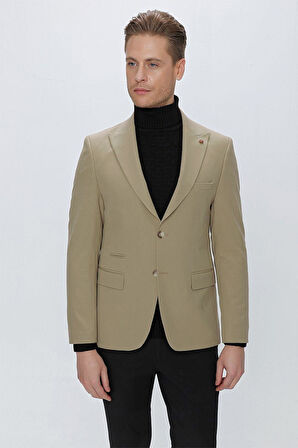 C 632 Slim Fit Bej Spor Ceket