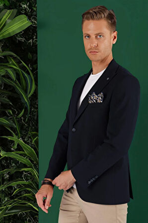 C 632 Slim Fit Lacivert Spor Ceket