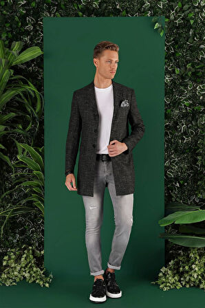 UZUN 01 Slim Fit Siyah Spor Ceket