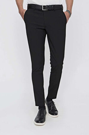 P 1102 Slim Fit Siyah Spor Pantolon