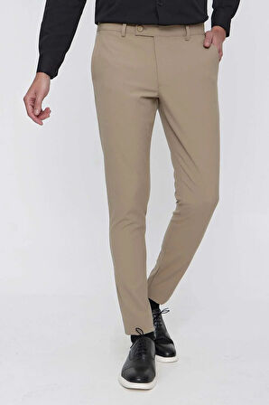 P 1102 Slim Fit Bej Spor Pantolon