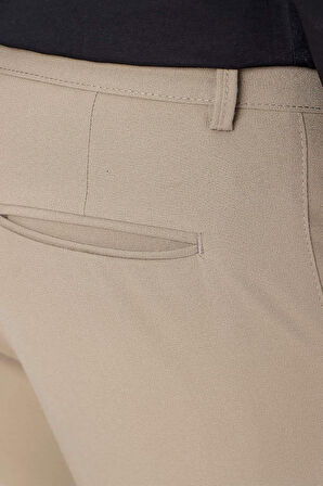 P 1102 Slim Fit Bej Spor Pantolon