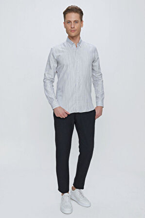 GK 661 Slim Fit Beyaz Klasik Gömlek