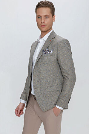 C 633 Slim Fit Camel Spor Ceket