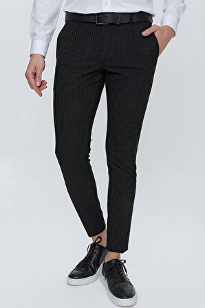 P 1103 Slim Fit Siyah Spor Pantolon