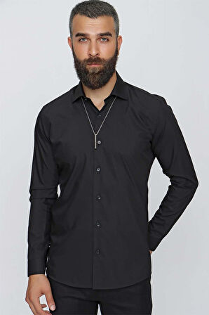 GK 649 Siyah Altro Gömlek