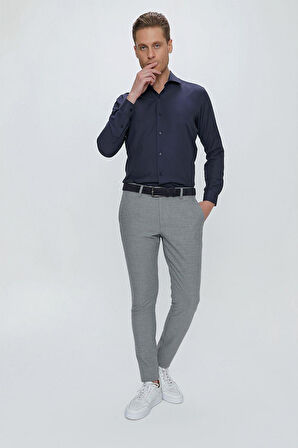 P 1103 Slim Fit Gri Spor Pantolon