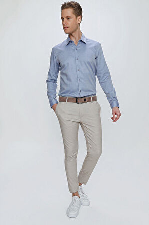 P 1111 Slim Fit Bej Spor Pantolon