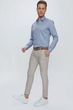 P 1111 Slim Fit Bej Spor Pantolon