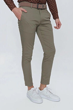 P 1112 Slim Fit Haki Spor Pantolon