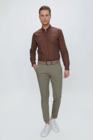 P 1112 Slim Fit Haki Spor Pantolon