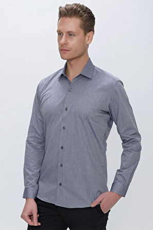 GK 675 Slim Fit Füme Klasik Gömlek
