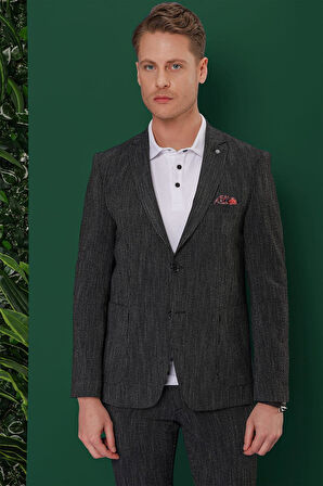 C 634 Slim Fit Siyah Spor Ceket